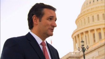 Senator Ted Cruz in front of the US Capitol Building